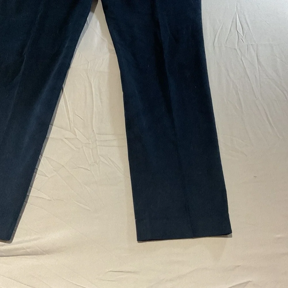 Ralph Lauren Men's Navy Blue Corduroy Pants 34x30 Straight Fit Dress Slacks